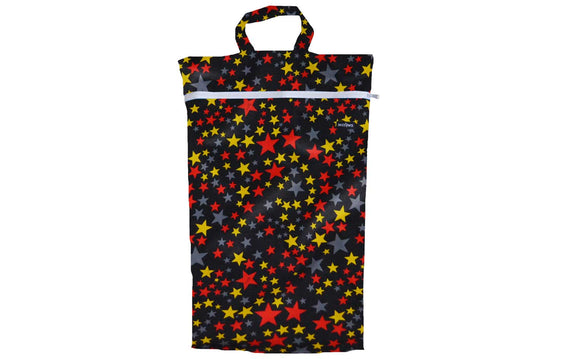 Snazzipants Waterproof Wet Bag Large Black Stars