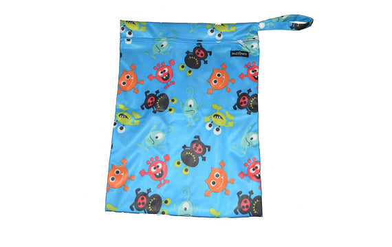 Snazzipants Waterproof Wet Bag Blue Circle