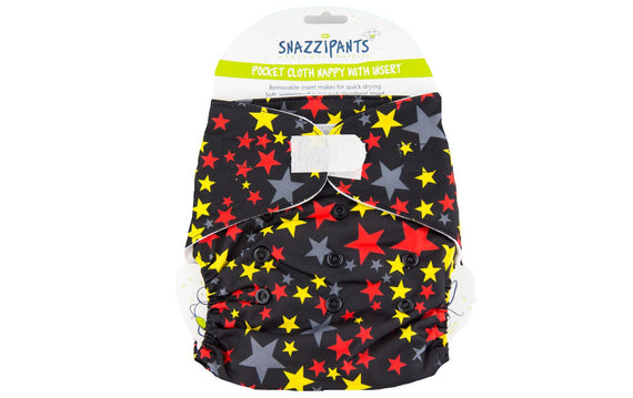 Reusable Daytime Cloth Nappy Star Front