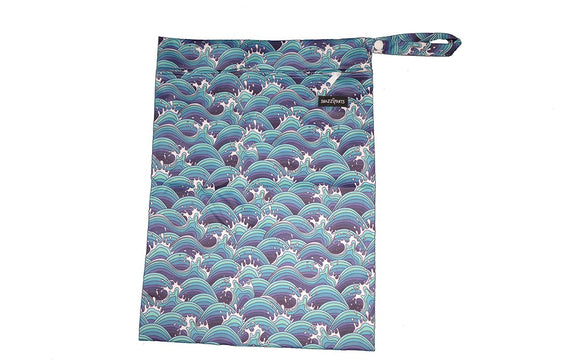 Snazzipants Waterproof Wet Bag Blue Circle