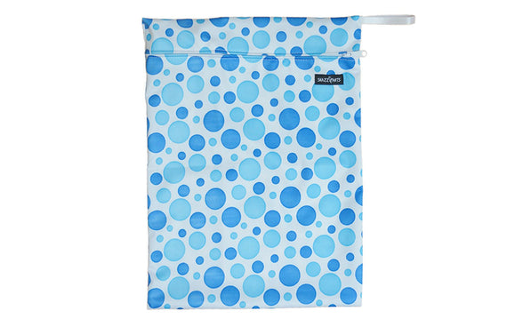 Snazzipants Waterproof Wet Bag Blue Circle