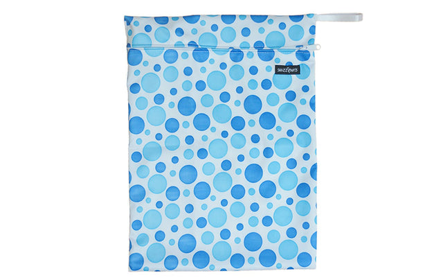 Snazzipants Waterproof Wet Bag Blue Circle